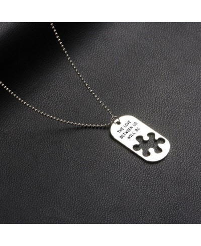 Stainless Steel Couple Necklaces Valentine Relationship Necklace for Lovers Wedding Valentine's Day Gift $8.73 Jewelry Sets