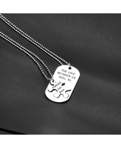 Stainless Steel Couple Necklaces Valentine Relationship Necklace for Lovers Wedding Valentine's Day Gift $8.73 Jewelry Sets