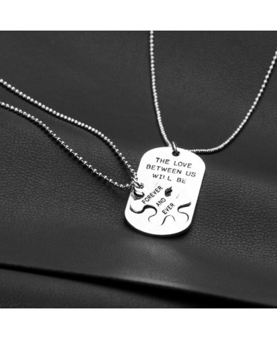 Stainless Steel Couple Necklaces Valentine Relationship Necklace for Lovers Wedding Valentine's Day Gift $8.73 Jewelry Sets