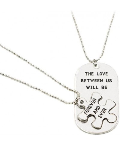 Stainless Steel Couple Necklaces Valentine Relationship Necklace for Lovers Wedding Valentine's Day Gift $8.73 Jewelry Sets