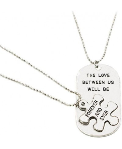 Stainless Steel Couple Necklaces Valentine Relationship Necklace for Lovers Wedding Valentine's Day Gift $8.73 Jewelry Sets