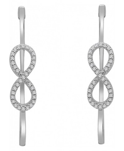 0.26ct.t.w. Round Diamond Infinity Hoop Earrings Gift for Women $49.32 Hoop