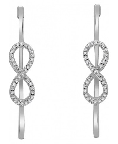 0.26ct.t.w. Round Diamond Infinity Hoop Earrings Gift for Women $49.32 Hoop