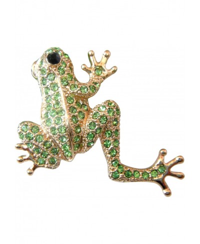 18k Gold Plated Full Crystal Frog Brooch pin $10.38 Brooches & Pins