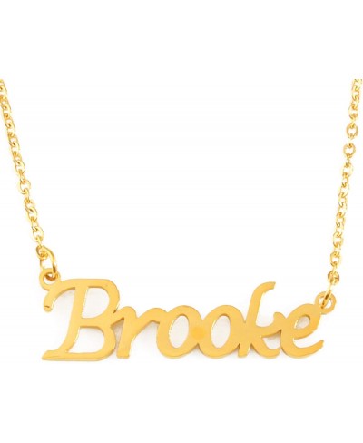 Brooke Name Necklace 18ct Gold Plated Personalized Dainty Necklace - Jewelry Gift Women Girlfriend Mother Sister Friend Gift ...