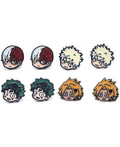 4 Pairs Midoriya Izuku Cosplay Earring Anime Todoroki Shoto Midoriya Izuku Cosplay Kaminari Denki Bakugō Katsuki Costume Ear ...