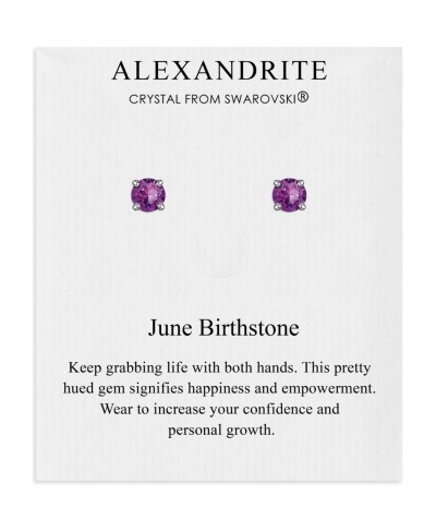 June (Alexandrite) Birthstone Earrings Created with Crystals $12.67 Stud
