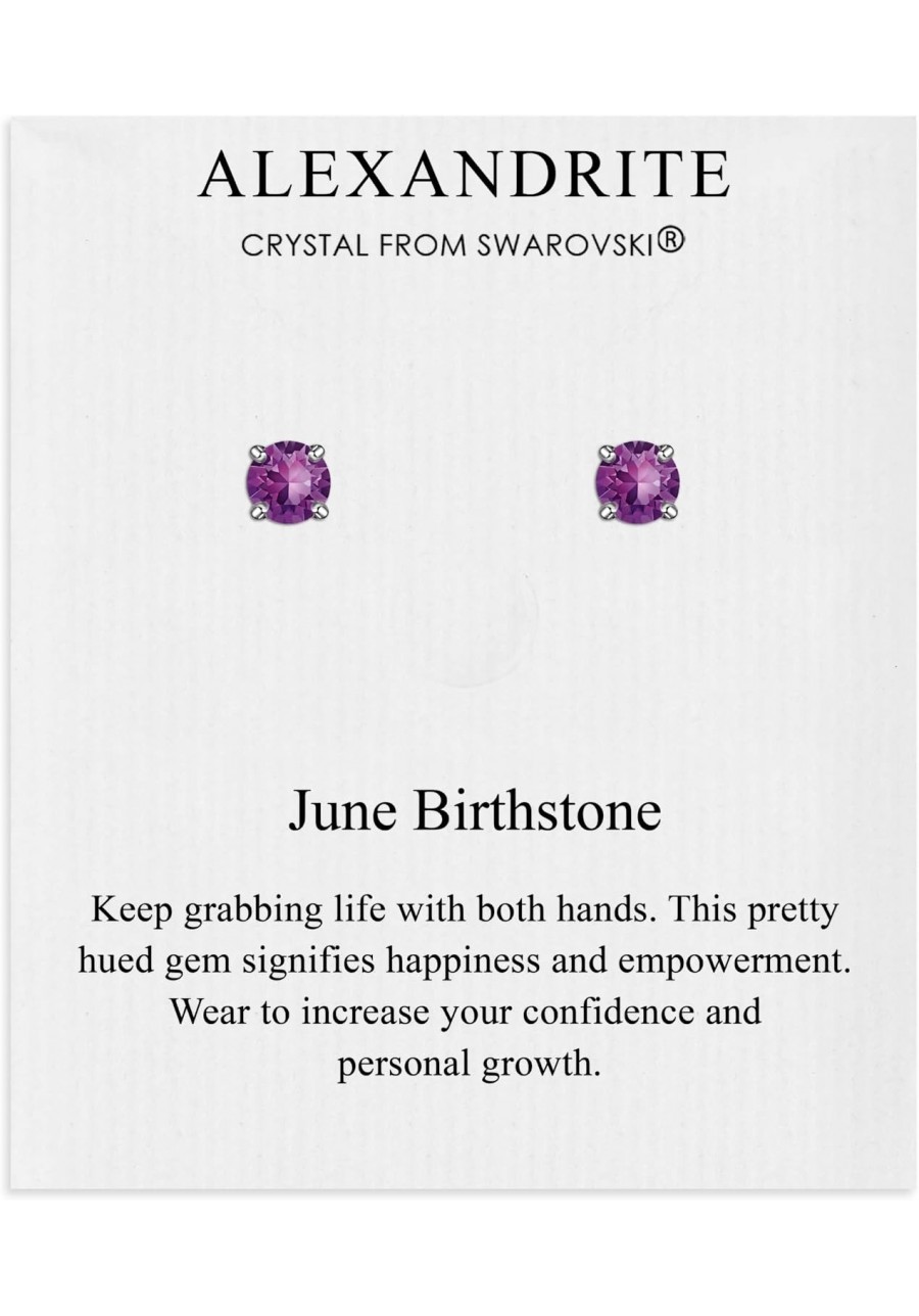 June (Alexandrite) Birthstone Earrings Created with Crystals $12.67 Stud