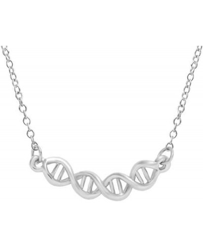 Infinity Spiral DNA Double Helix Chemistry Science Necklace Molecule Pendant Necklace $10.20 Pendant Necklaces