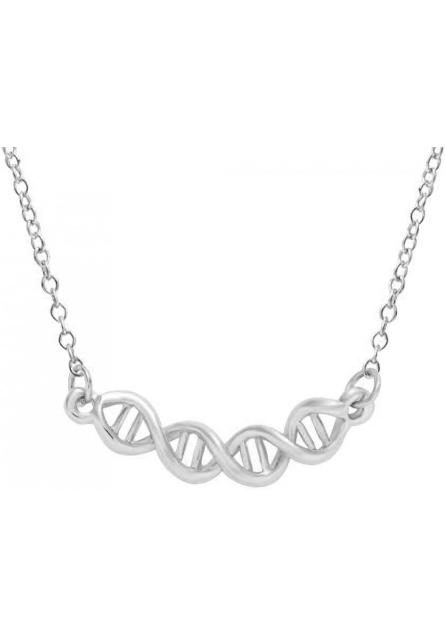 Infinity Spiral DNA Double Helix Chemistry Science Necklace Molecule Pendant Necklace $10.20 Pendant Necklaces