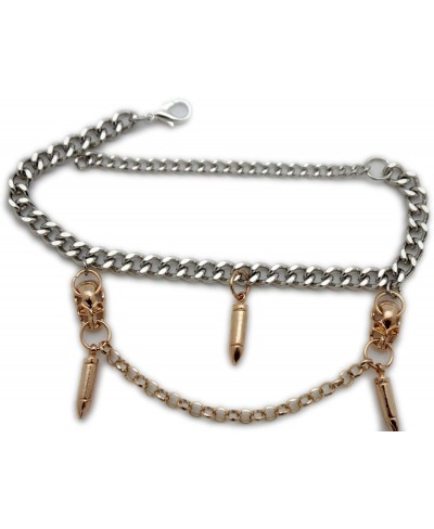 Women Western Boot Silver Metal Chain Bracelet Gold Skulls Bling Bullets Shoe Charm $17.69 Charms & Charm Bracelets