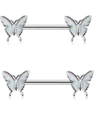 2022 Charm Butterfly Nipple Barbell 14g Colorful Charming Nipple Piercing Animals Jewelry Nipple Ring Bar Body Piercing Jewel...