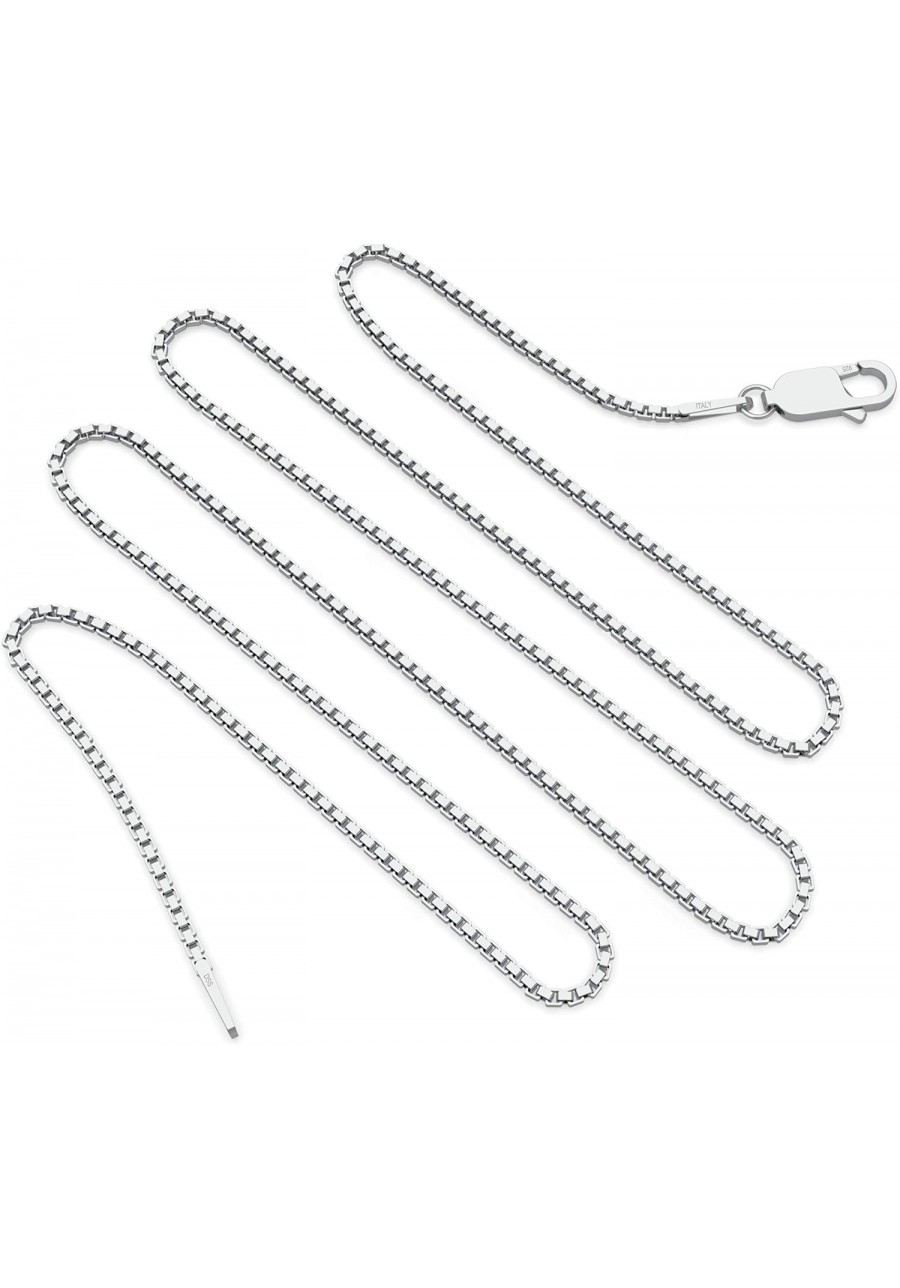 925 Sterling Silver .8MM Box Chain - Italian Necklace - Super Thin & Strong - 16" - 30 $15.06 Chains