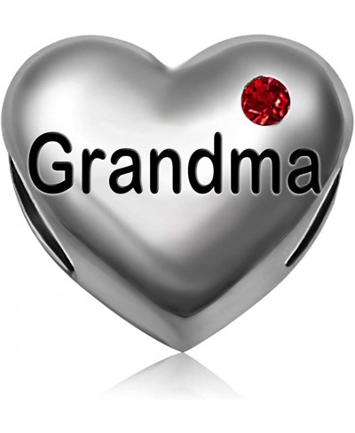 Grandma Mom Love Heart Birthday Birthstone Jan-Dec Month Charms for Bracelets Son Daughter Girl Boy Gifts $14.32 Charms & Cha...