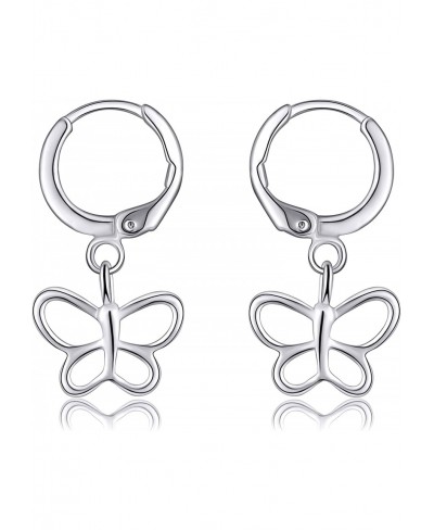 S925 Sterling Sliver Butterfly Jewelry Gift - Butterfly Earrings for Women Girls Hypoallergenic Earrings for Women Sensitive ...