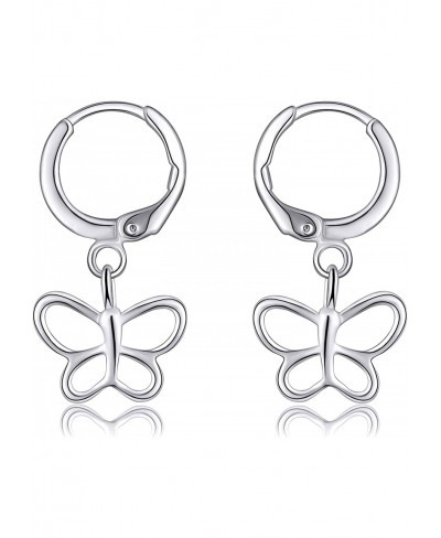 S925 Sterling Sliver Butterfly Jewelry Gift - Butterfly Earrings for Women Girls Hypoallergenic Earrings for Women Sensitive ...