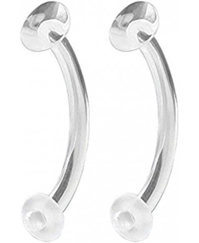 Curved Clear Retainer (Eyebrow Naval Cartilage Rook Tragus) with O-Ring. (16G 5/16" (Set of 2)) $9.51 Piercing Jewelry