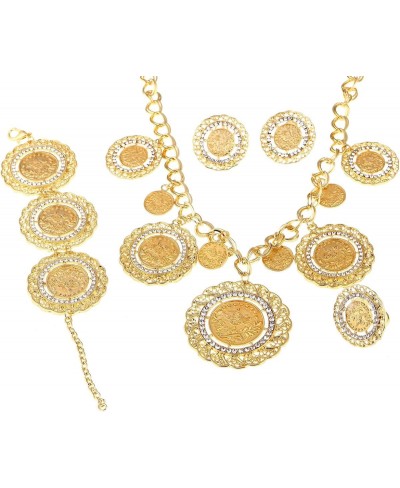 Dubai Gold Color Turkey Antique Coins Stamps Jewelry Ethiopian African Fashion Coins Jewelry Set $17.09 Jewelry Sets