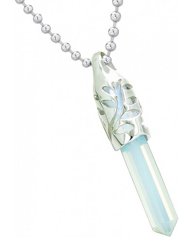 Crystal Necklaces for Women - Leaf Positive Energy Amulets - Unique Wand Point Jewelry $27.75 Pendant Necklaces