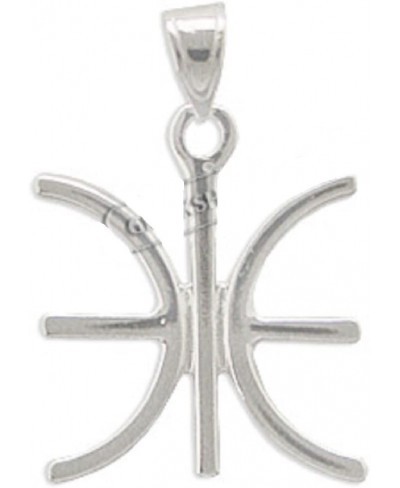 Ancient Greek Sterling Silver Pendant - Delphic Epsilon Symbol (23mm) $30.77 Pendants & Coins