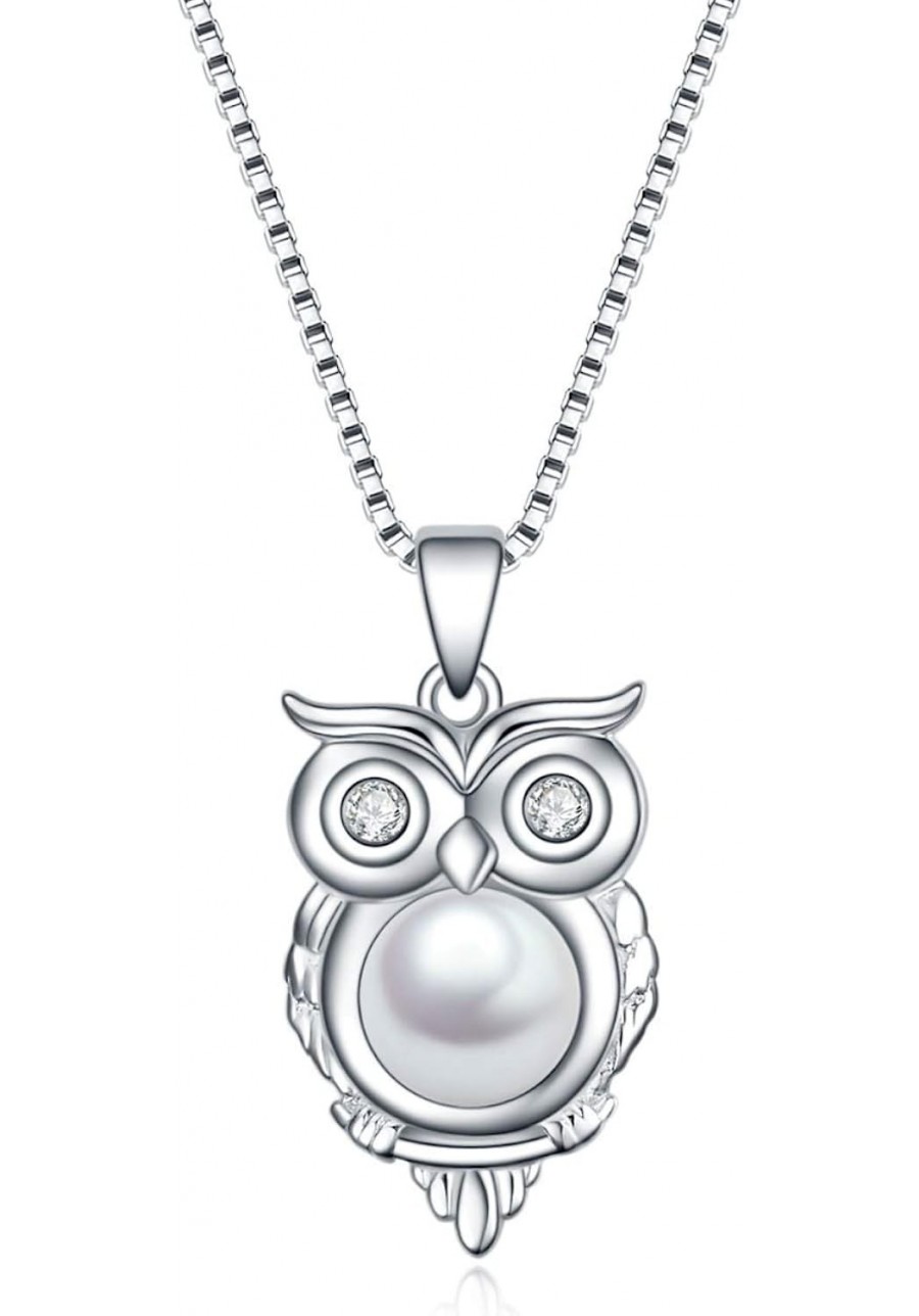 Owl Necklace 925 Sterling Silver Owl Pendant I Love You 100 Languages Love Owl Necklace for Women Girlfriend Jewelry Gifts $3...