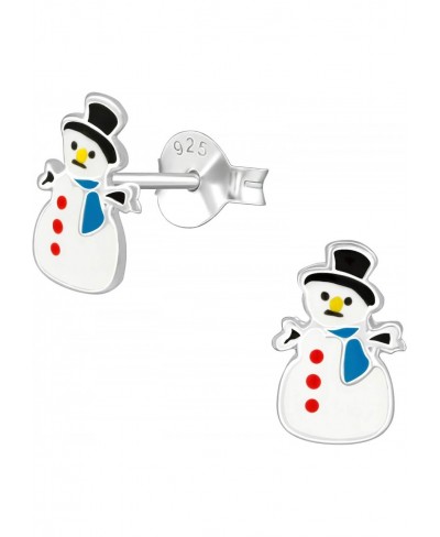 Hypoallergenic 925 Sterling Silver Christmas Snowman Stud Earrings (Nickel Free) 3534 $18.71 Stud