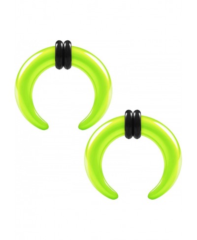 Pair of Green Acrylic Taper Expander Pincher Rubber O-Rings Piercing Jewelry Ear Stretcher Plugs Flesh Earring Lobe $12.43 Pi...