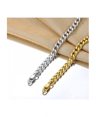 Anklets for Women Men 5mm Gold Cuban/Figaro/Mariner Chain Link Stainless Steel/Gold/Rose Anklet Bracelets Minimalist Ankle Fo...