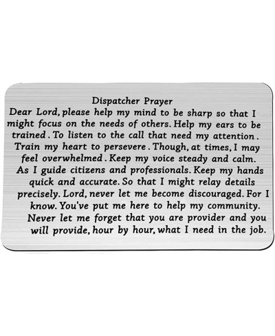 Dispatcher Gift Dispatcher Prayer Wallet Insert Emergency Operator Responder Gift Encouragement Jewelry $12.92 Pendants & Coins