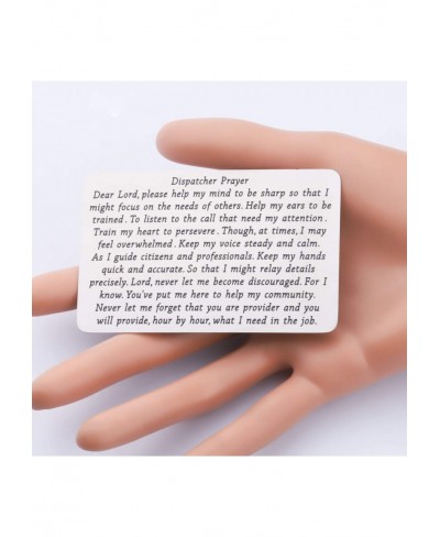 Dispatcher Gift Dispatcher Prayer Wallet Insert Emergency Operator Responder Gift Encouragement Jewelry $12.92 Pendants & Coins