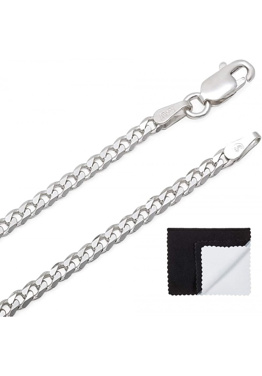 1mm-16mm Solid .925 Sterling Silver Flat Cuban Link Curb Chain Necklace or Bracelet $43.73 Chains