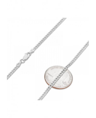 1mm-16mm Solid .925 Sterling Silver Flat Cuban Link Curb Chain Necklace or Bracelet $43.73 Chains