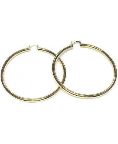 Big Hoops for women 14k Gold Filled Large Hollow Hoop Earrings (75mm x 4mm approx) yellow gold tone $15.17 Hoop