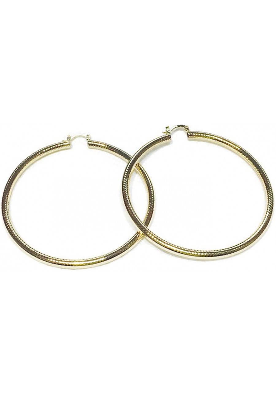 Big Hoops for women 14k Gold Filled Large Hollow Hoop Earrings (75mm x 4mm approx) yellow gold tone $15.17 Hoop