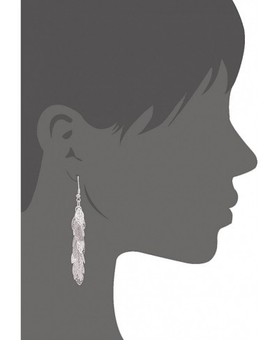 Bohemian Multi Layered Filigree Leaves Dangle Drop Long Statement Earrings $11.54 Drop & Dangle