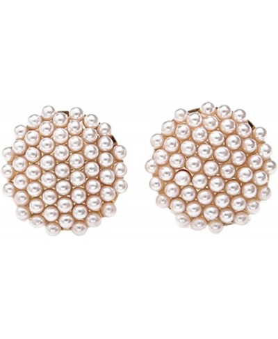 Bohemian Pearl Stud Earrings Sweet Elegant Cluster Round Earrings for Women Girl $9.98 Stud