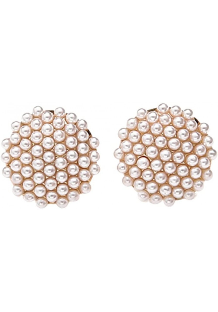 Bohemian Pearl Stud Earrings Sweet Elegant Cluster Round Earrings for Women Girl $9.98 Stud