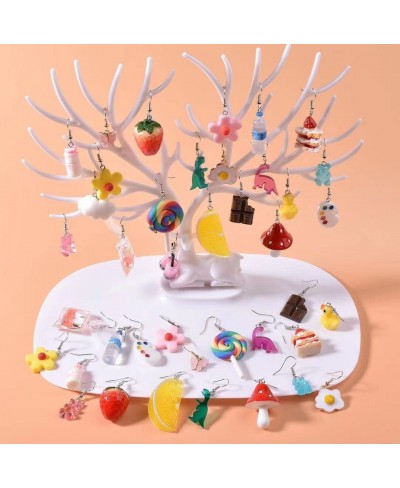 18-21 Pairs Cute Earrings Weird Earrings Set 3D Mushroom Goldfish Water Bottle Gummy Bear Dangle Aesthetic Earrings Food Earr...