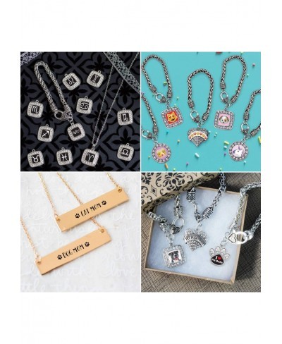 Silver Customized Charm 18 Inch Necklace with Cubic Zirconia Jewelry $19.44 Pendant Necklaces