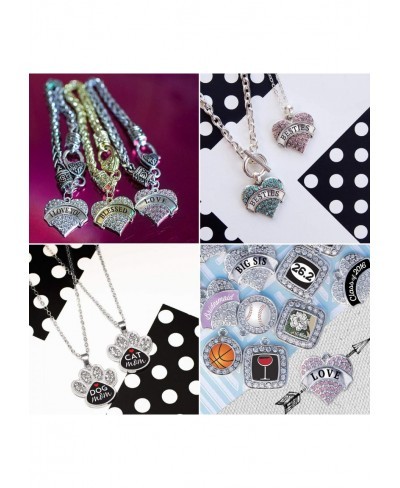 Silver Customized Charm 18 Inch Necklace with Cubic Zirconia Jewelry $19.44 Pendant Necklaces