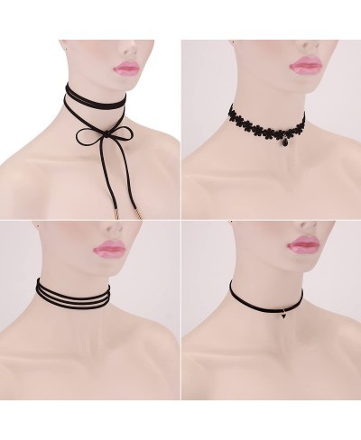 Velvet Choker Classic Choker Necklace Womens Layered Cute Black $8.24 Chokers