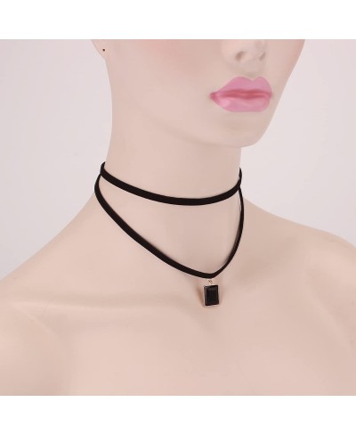 Velvet Choker Classic Choker Necklace Womens Layered Cute Black $8.24 Chokers