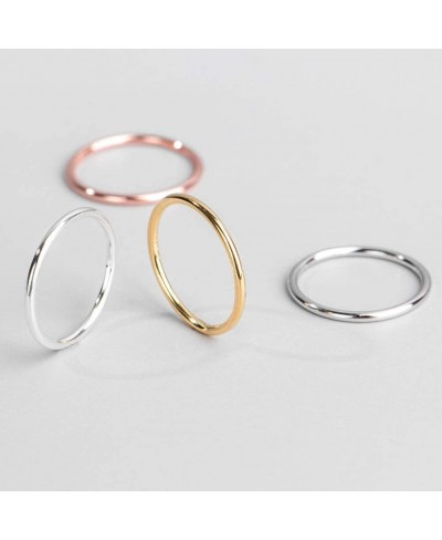 Cute Bands Ring Set 2mm Wide 8pcs Mothers Ring for Women Size 3-10 Titanium Stainless Steel Mom Ring Jewelry High Polished Su...