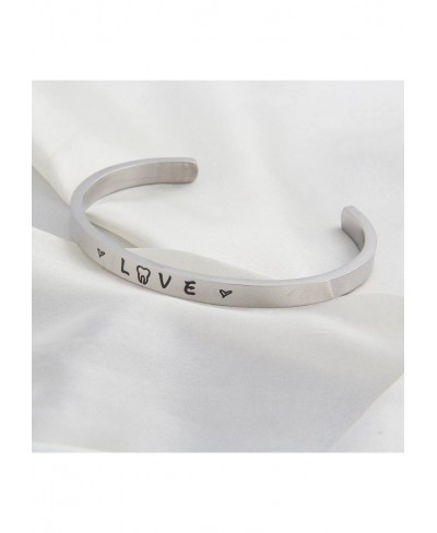 Dentist Gift Love Cuff Bracelet Dental Assistant Jewelry Gift for Dental Professional Dental School $17.29 Cuff