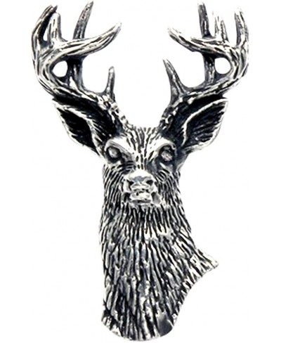 Sterling Silver Deer Head w/Antlers Pendant $41.30 Pendants & Coins