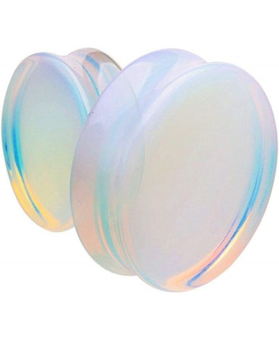 Supersize Opalite Stone Double Flared Ear Gauge Plug $23.99 Piercing Jewelry