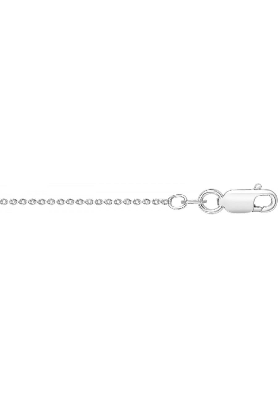 Sterling .925 Silver with Rhodium Finish 1.8mm Cable Link Chain 16-24" Necklace Lobster Clasp $36.17 Chains