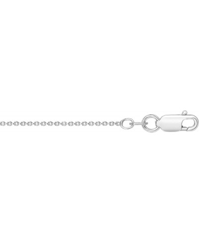 Sterling .925 Silver with Rhodium Finish 1.8mm Cable Link Chain 16-24" Necklace Lobster Clasp $36.17 Chains