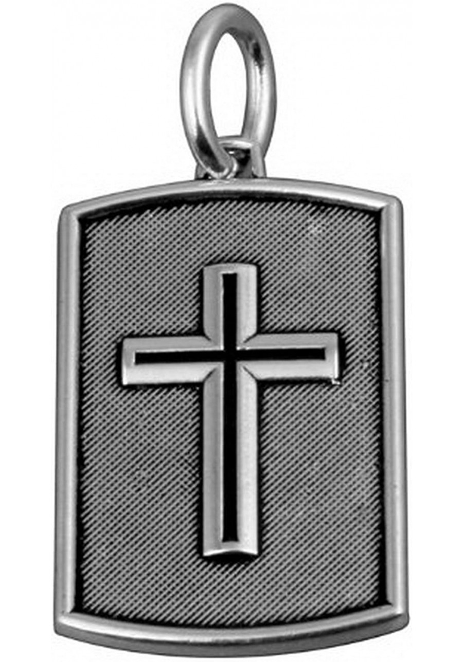 .925 Sterling Silver Oxidized Cross w/ the Lord's Prayer Dog Tag Design Hand Made in the USA $48.38 Pendants & Coins