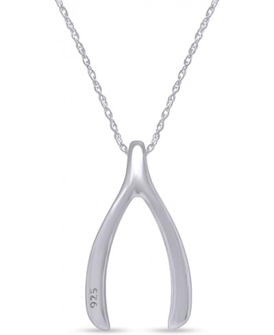 Wishbone Pendant Necklace in 14K Gold Over Sterling Silver $31.09 Pendant Necklaces